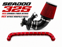 Load image into Gallery viewer, Seadoo 325 Carbon Fiber cold air intake and intake manifold Girdle combo
